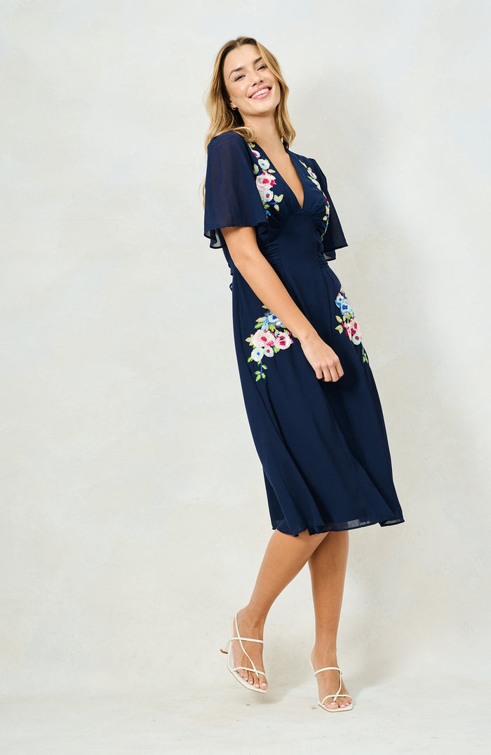 The Zaynab Midi Dress (Navy)