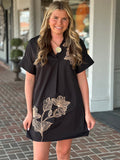 There For It Black Mini Dress