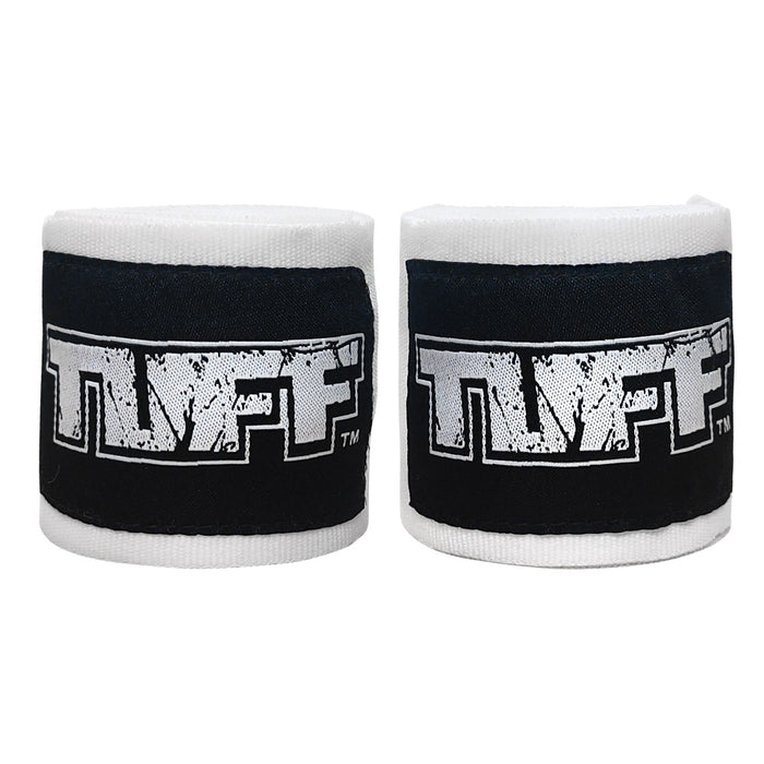 TUFF Hand Wraps Elastic Cotton White