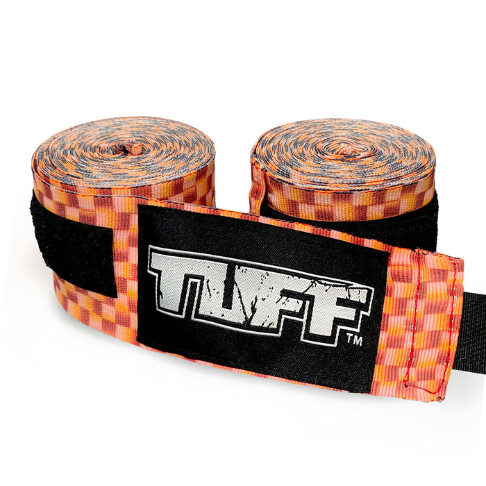 TUFF Hand Wraps Nylon Stripe Orange