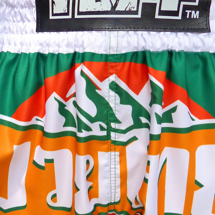 TUFF Kids Muay Thai Shorts Boxing Trunks Traditional Style (TUF-MS635-GRN)
