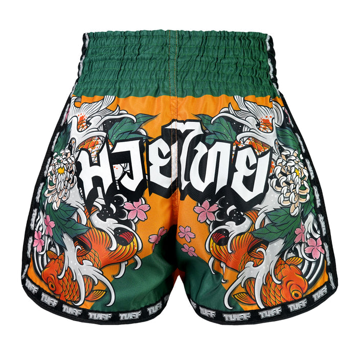 TUFF Muay Thai Shorts Boxing Trunks Retro Style (TUF-MSC105-YLW)