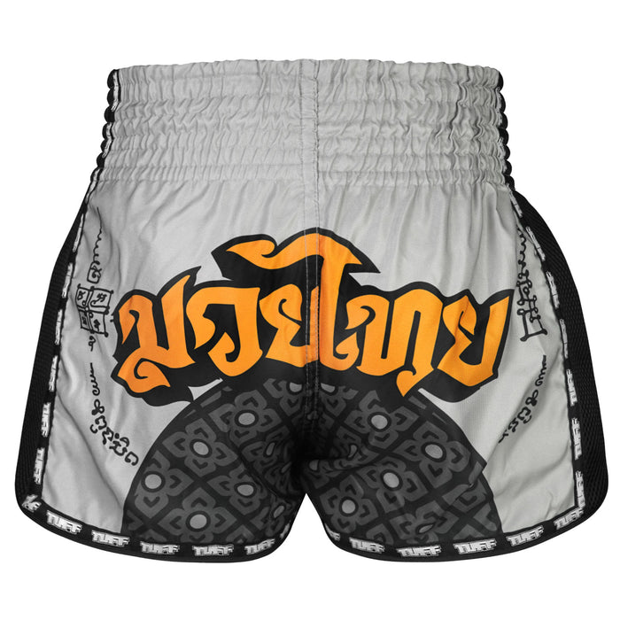 TUFF Muay Thai Shorts Boxing Trunks Retro Style (TUF-MSC118-GRY)