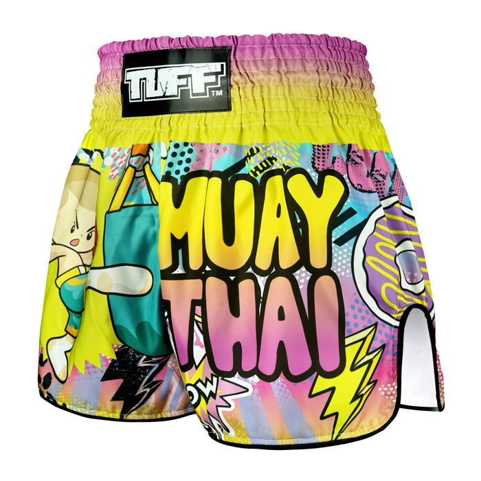 TUFF Muay Thai Shorts Boxing Trunks Retro Style (TUF-RMS105-MTC)