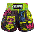 TUFF Muay Thai Shorts Boxing Trunks Retro Style (TUF-RMS119-BLK)
