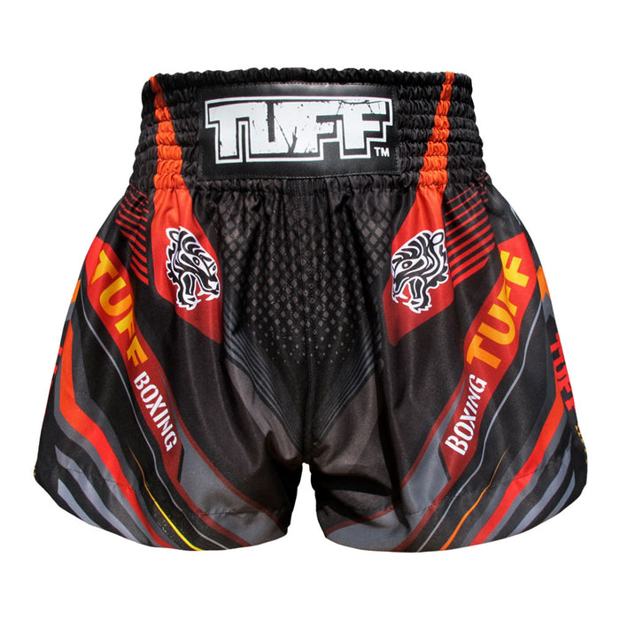 TUFF Muay Thai Shorts Boxing Trunks Traditional Style (TUF-MS611-BLK)
