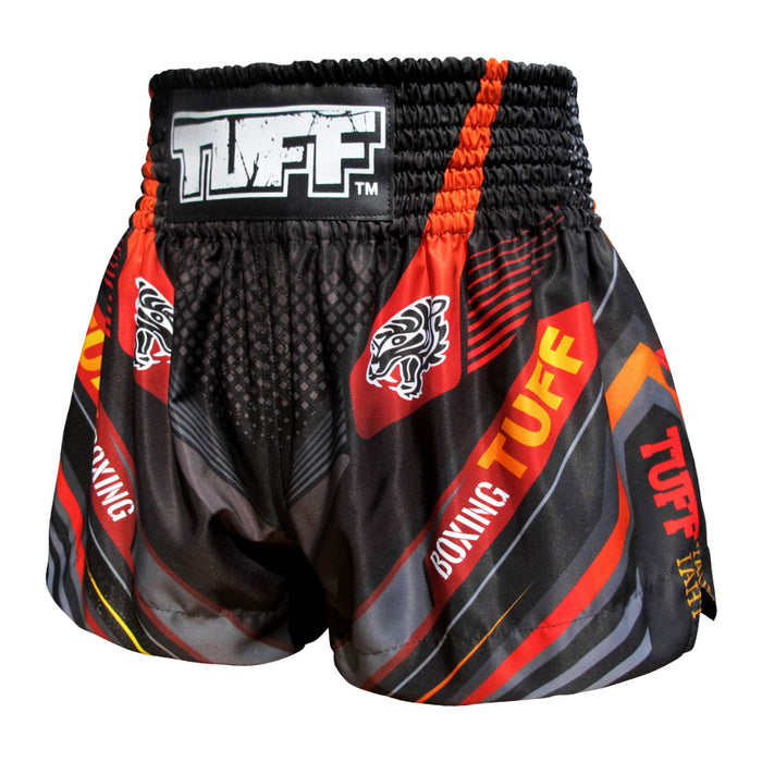TUFF Muay Thai Shorts Boxing Trunks Traditional Style (TUF-MS611-BLK)