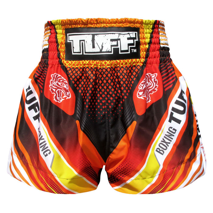 TUFF Muay Thai Shorts Boxing Trunks Traditional Style (TUF-MS611-RED)