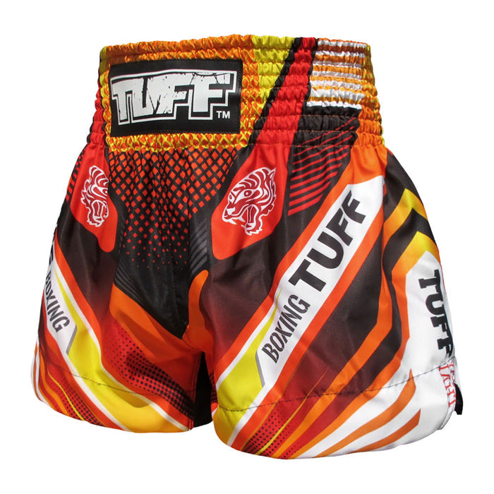TUFF Muay Thai Shorts Boxing Trunks Traditional Style (TUF-MS611-RED)