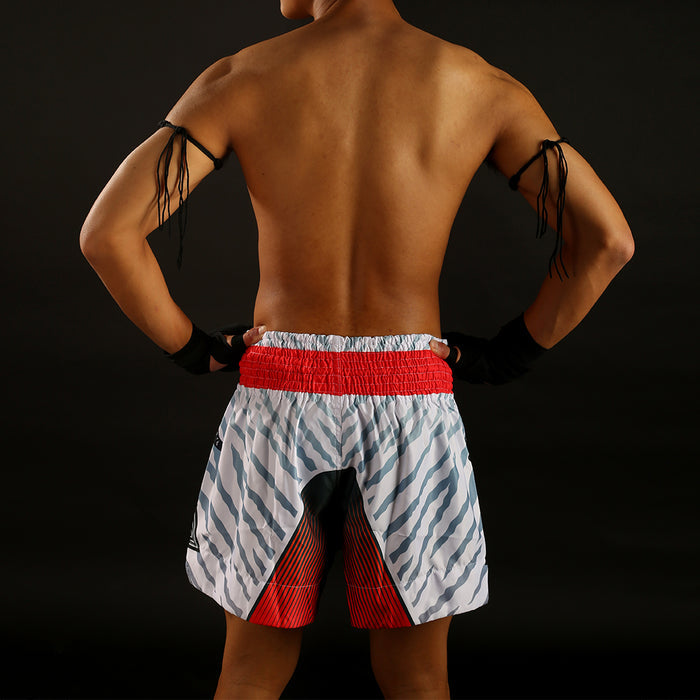 TUFF Muay Thai Shorts Boxing Trunks Traditional Style (TUF-MS613-GRY)