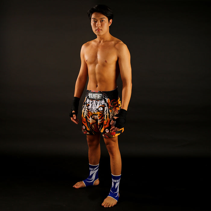 TUFF Muay Thai Shorts Boxing Trunks Traditional Style (TUF-MS613-ORG)