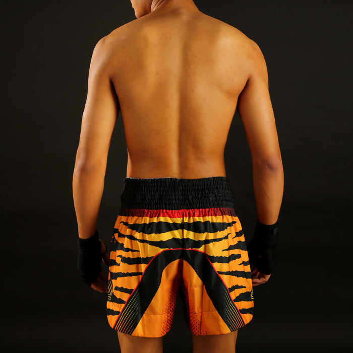 TUFF Muay Thai Shorts Boxing Trunks Traditional Style (TUF-MS613-ORG)