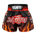 TUFF Muay Thai Shorts Boxing Trunks Traditional Style (TUF-MS614-BLK)