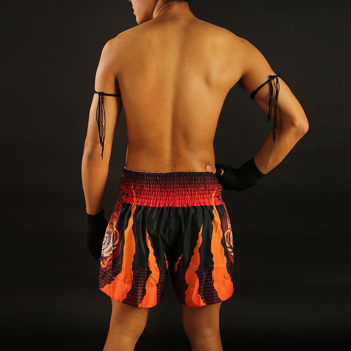 TUFF Muay Thai Shorts Boxing Trunks Traditional Style (TUF-MS614-BLK)