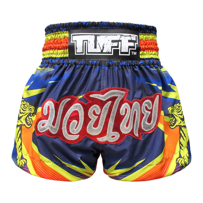 TUFF Muay Thai Shorts Boxing Trunks Traditional Style (TUF-MS616-BLU)