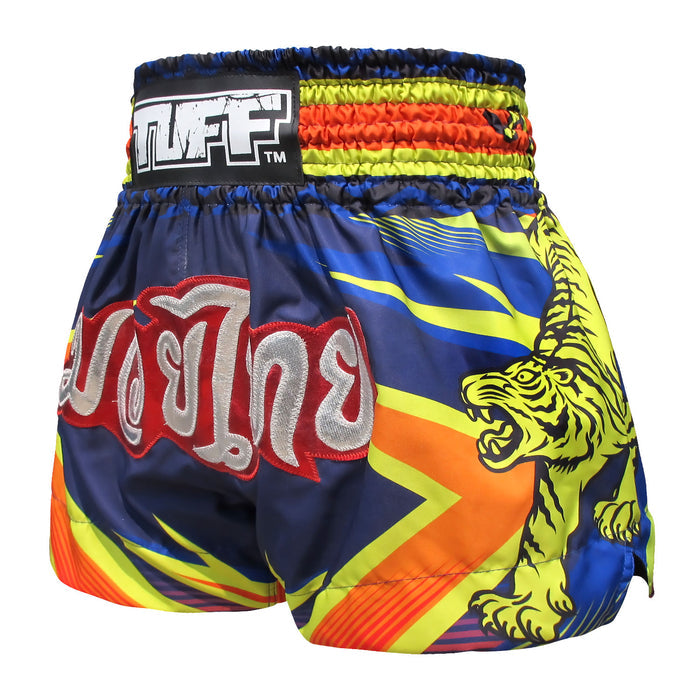 TUFF Muay Thai Shorts Boxing Trunks Traditional Style (TUF-MS616-BLU)