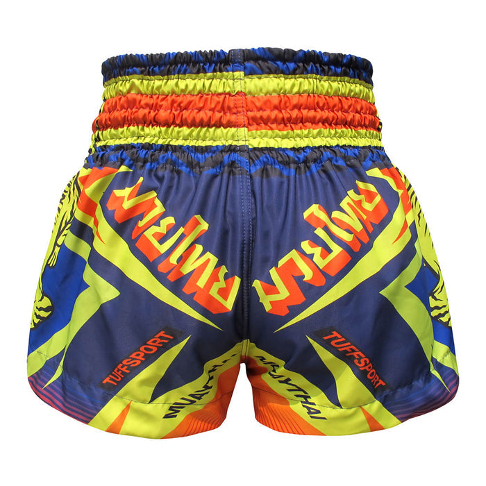 TUFF Muay Thai Shorts Boxing Trunks Traditional Style (TUF-MS616-BLU)