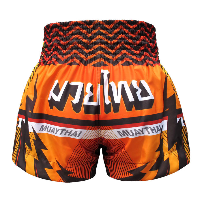 TUFF Muay Thai Shorts Boxing Trunks Traditional Style (TUF-MS616-ORG)