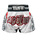 TUFF Muay Thai Shorts Boxing Trunks Traditional Style (TUF-MS616-WHT)