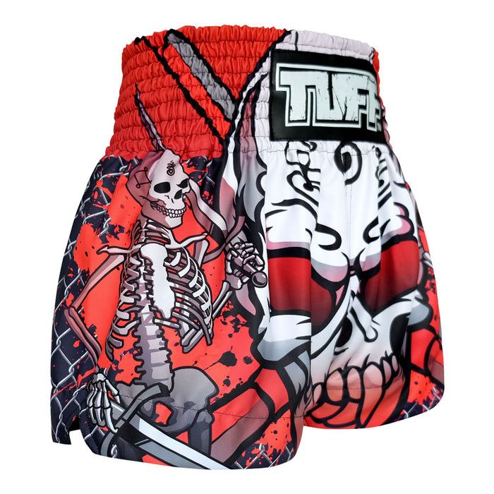 TUFF Muay Thai Shorts Boxing Trunks Traditional Style (TUF-MS619-BLK)