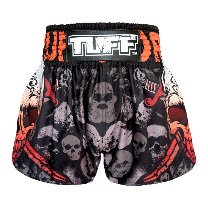 TUFF Muay Thai Shorts Boxing Trunks Traditional Style (TUF-MS620-BLK)