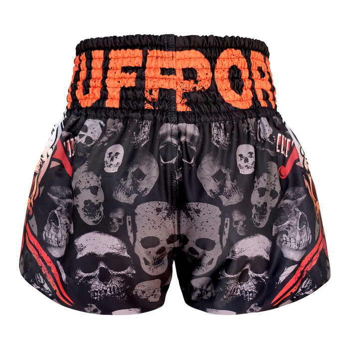 TUFF Muay Thai Shorts Boxing Trunks Traditional Style (TUF-MS620-BLK)