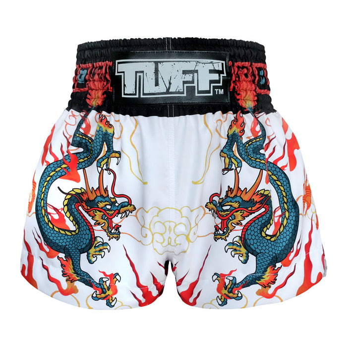 TUFF Muay Thai Shorts Boxing Trunks Traditional Style (TUF-MS622-RED)