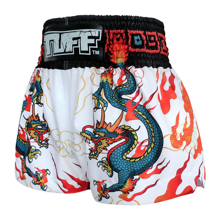 TUFF Muay Thai Shorts Boxing Trunks Traditional Style (TUF-MS622-RED)