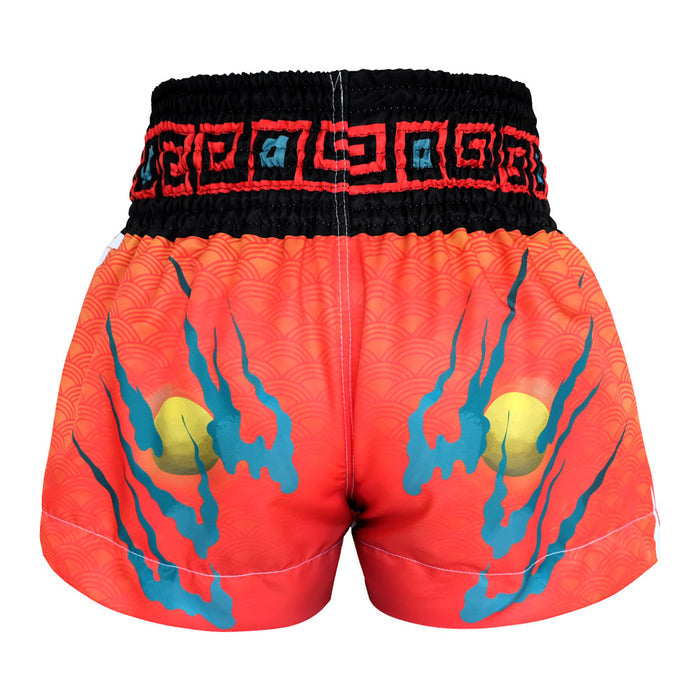TUFF Muay Thai Shorts Boxing Trunks Traditional Style (TUF-MS622-RED)