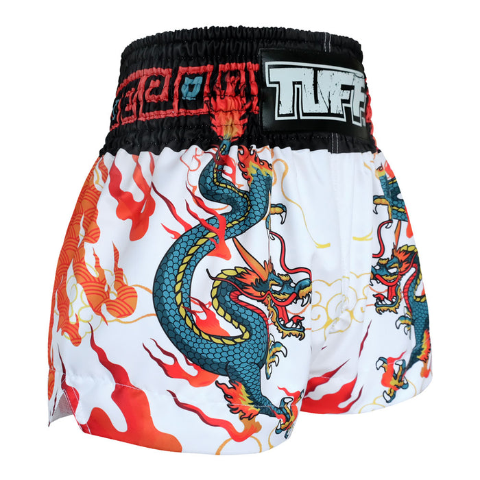 TUFF Muay Thai Shorts Boxing Trunks Traditional Style (TUF-MS622-RED)