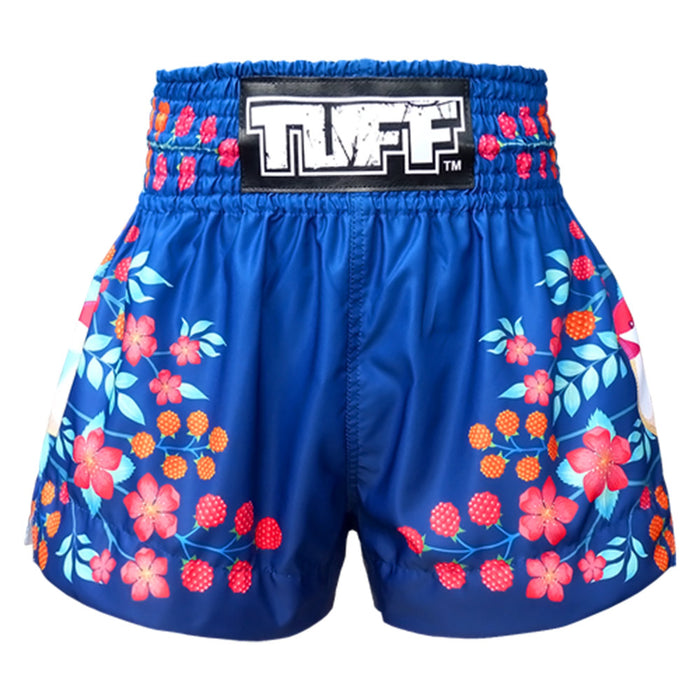 TUFF Muay Thai Shorts Boxing Trunks Traditional Style (TUF-MS632-NVB)