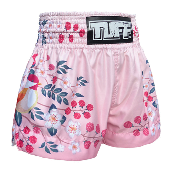 TUFF Muay Thai Shorts Boxing Trunks Traditional Style (TUF-MS632-PNK)