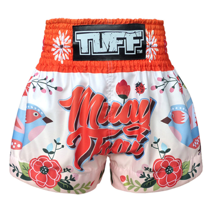 TUFF Muay Thai Shorts Boxing Trunks Traditional Style (TUF-MS633-ORG)
