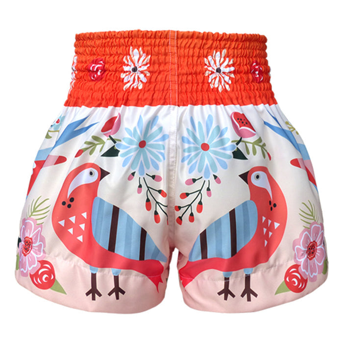 TUFF Muay Thai Shorts Boxing Trunks Traditional Style (TUF-MS633-ORG)