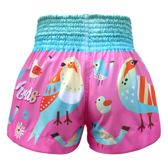TUFF Muay Thai Shorts Boxing Trunks Traditional Style (TUF-MS633-PNK)