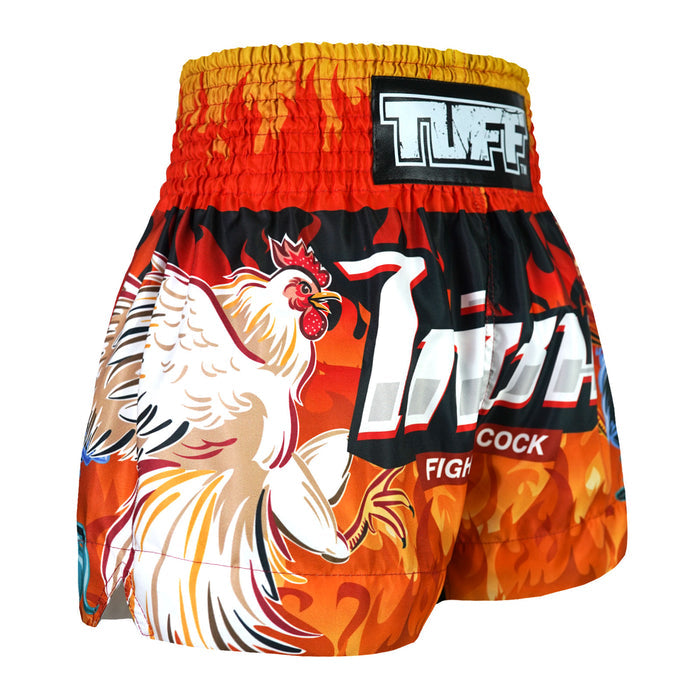 TUFF Muay Thai Shorts Boxing Trunks Traditional Style (TUF-MS675-ORG)
