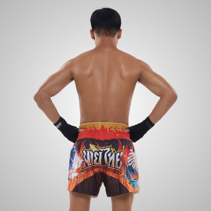 TUFF Muay Thai Shorts Boxing Trunks Traditional Style (TUF-MS675-ORG)
