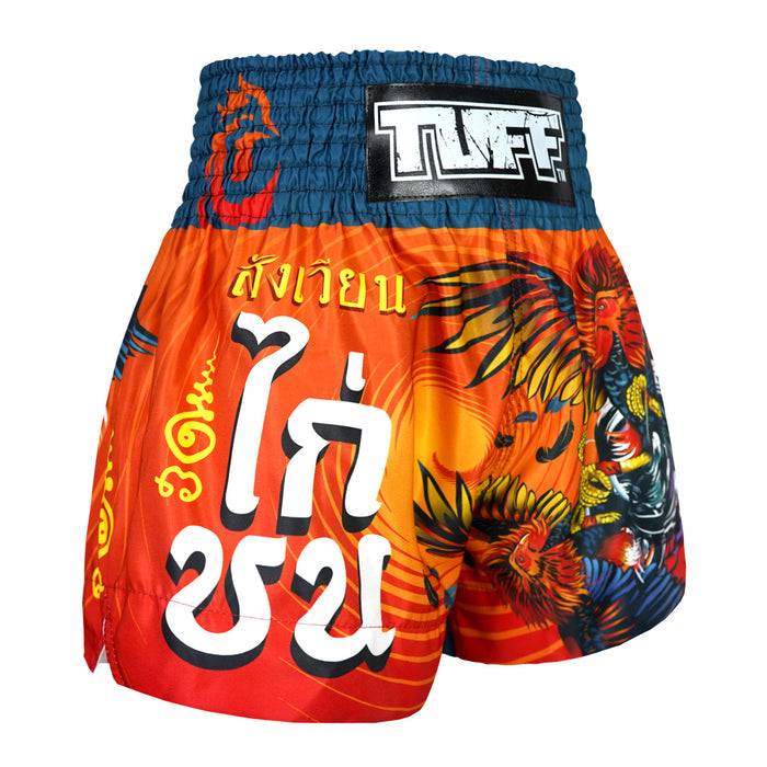TUFF Muay Thai Shorts Boxing Trunks Traditional Style (TUF-MS676-ORG)