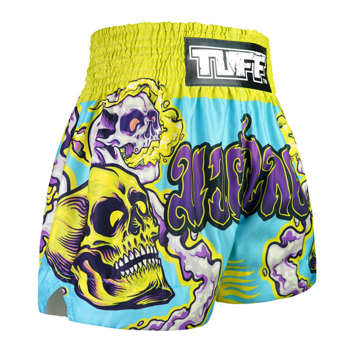 TUFF Muay Thai Shorts Boxing Trunks Traditional Style (TUF-MS682-LTB)