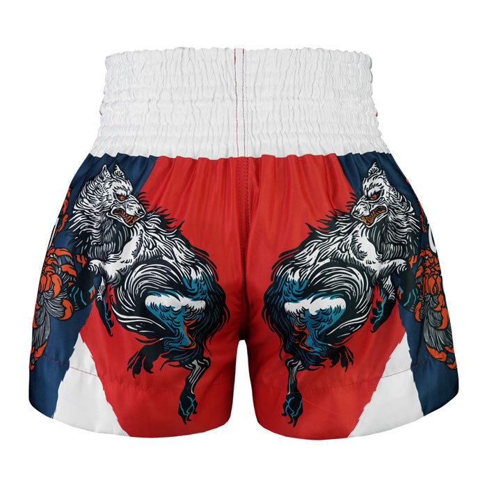 TUFF Muay Thai Shorts Boxing Trunks Traditional Style (TUF-MS684-RED)