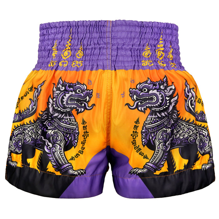 TUFF Muay Thai Shorts Boxing Trunks Traditional Style (TUF-MS688-ORG)