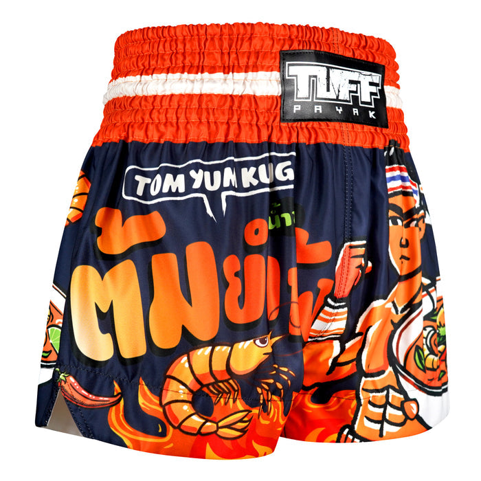 TUFFPAYAK Muay Thai Shorts Boxing Trunks Traditional Style (TPY-MS002-NVB)