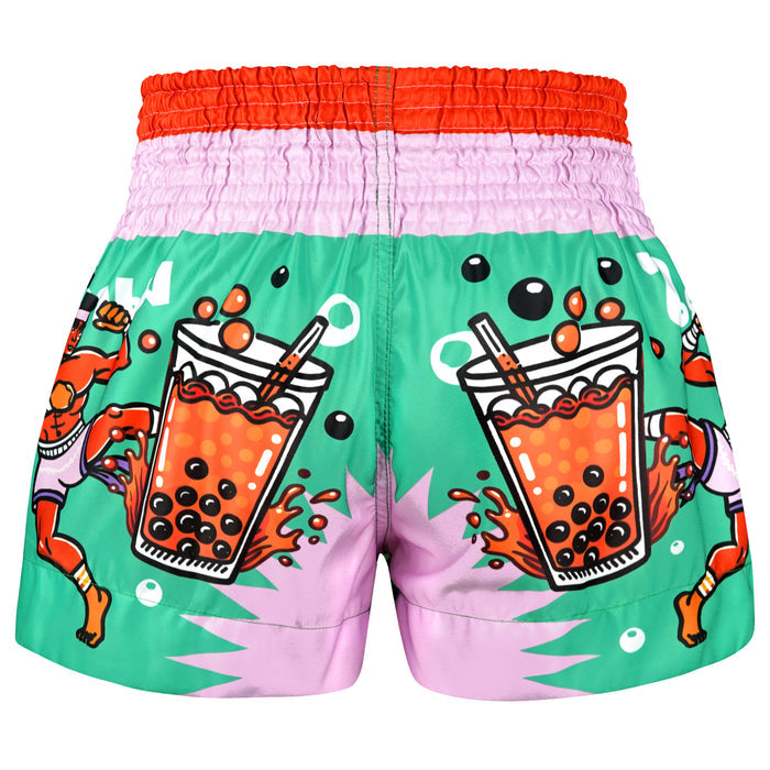 TUFFPAYAK Muay Thai Shorts Boxing Trunks Traditional Style (TPY-MS003-GRN)