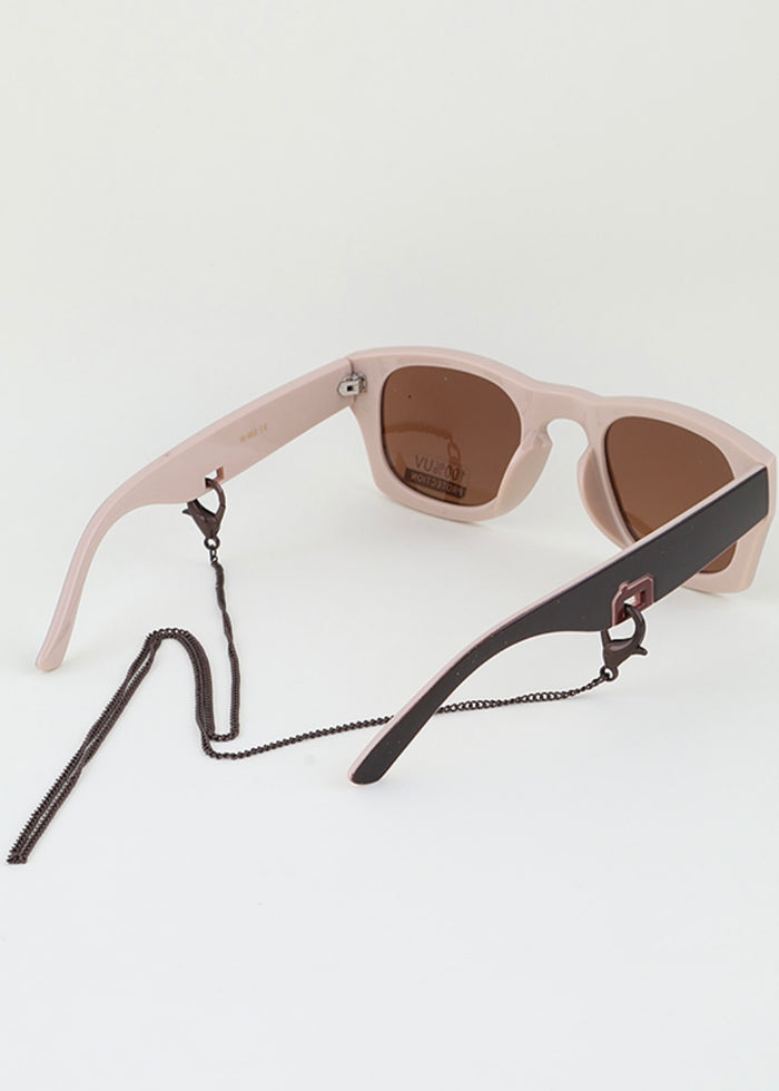 Two-Toned Chain Sunglasses