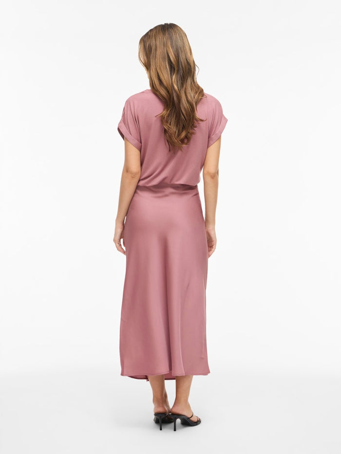 Vielette High Waisted Maxi Skirt (Nostalgia Rose)