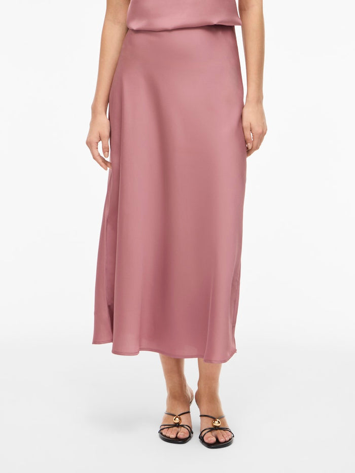 Vielette High Waisted Maxi Skirt (Nostalgia Rose)