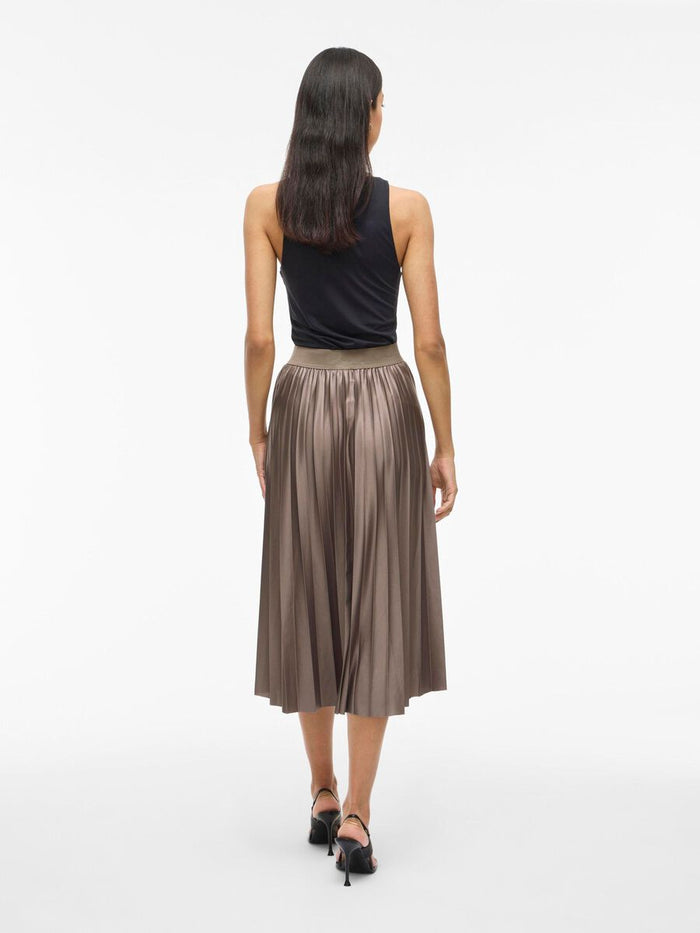 Viv Pleated Midi Skirt (Falcon)