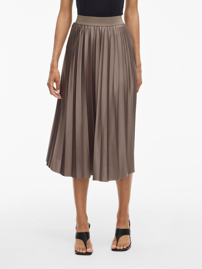 Viv Pleated Midi Skirt (Falcon)