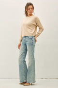 Wherever We Go Champagne Sweater