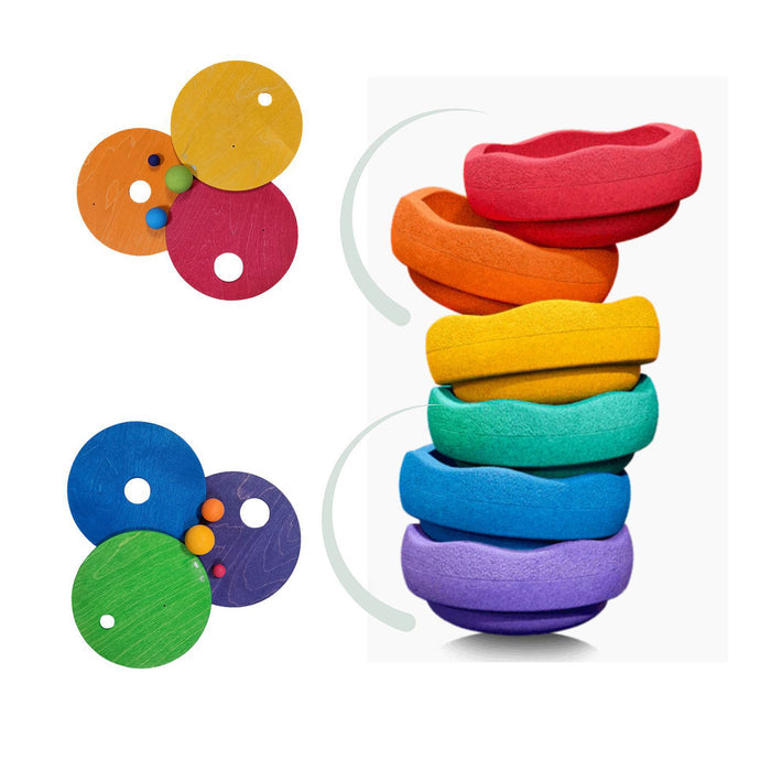 Wooden Grimms x Stapelstein Rolling Discs - Cool Classic